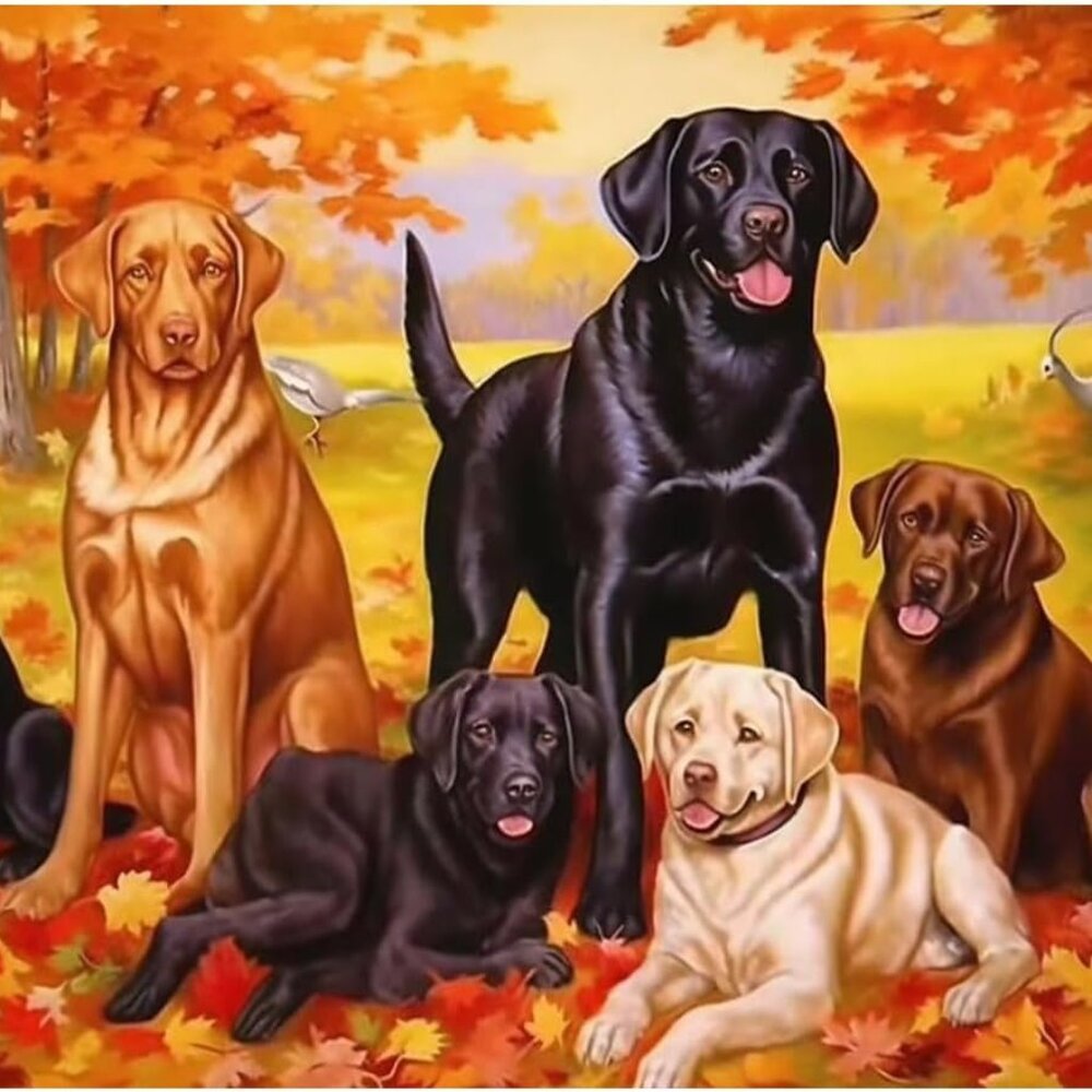Dogs in the Park Diamond Painting Kit #655